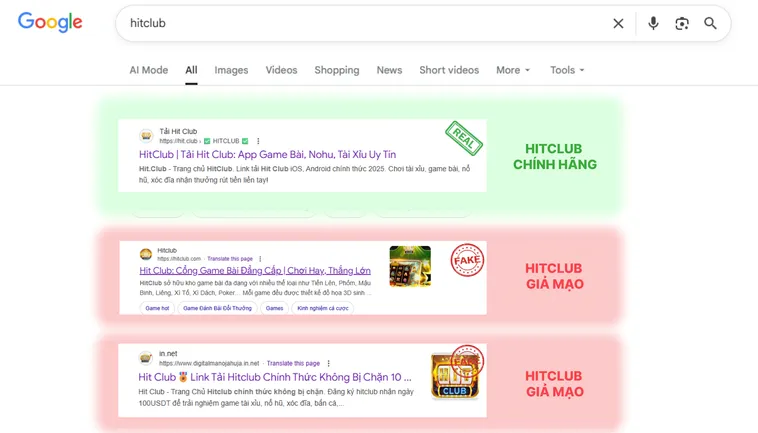 Bí Kíp Vàng Làm Sao Để Biết Đâu Là Website HitClub Chính Hãng 2 Mọi đường dẫn từ link thật Hit.Club đều được kiểm chứng từ nguồn chính thức, còn link giả Hit.Club không trùng khớp và dễ nhận biết.